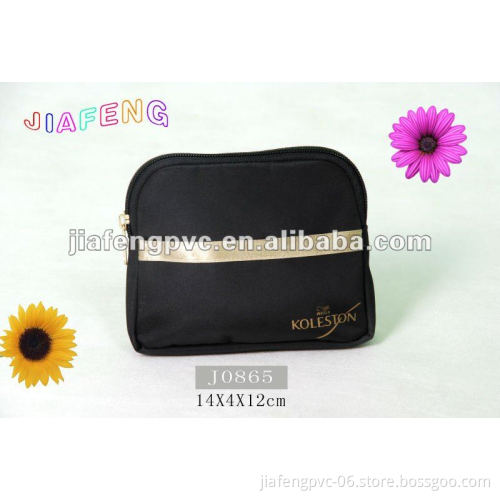 Black Color Fabric Cosmetic Bag